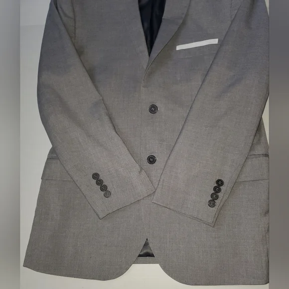 H & M Men's Slim Fit Blazer Sz 42R Gray - Picture 5 of 9